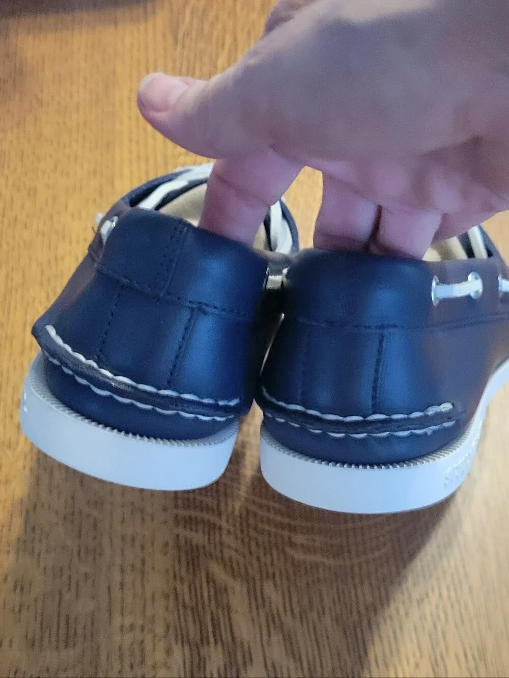 Sperry x J. Crew Authentic Original Leather Boat Shoes - navy, white